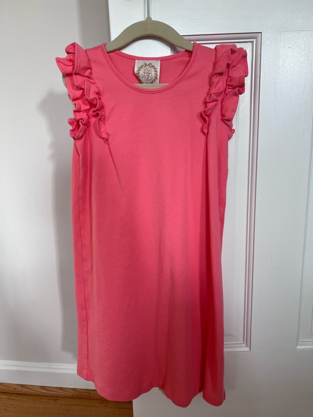 The Beaufort Bonnet Company Coral Ruffle Sleeve Girls Dress